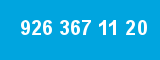 926 367 11 20 926 367 11 20